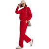 imageSampeel Two Piece Sets for Women Mock Neck Matching Sets Loungewear Fall Clothes Travel Outfits Fashion 2025 XS2XL03red