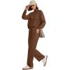 imageSampeel Two Piece Sets for Women Mock Neck Matching Sets Loungewear Fall Clothes Travel Outfits Fashion 2025 XS2XL05chocolate Brown