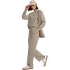imageSampeel Two Piece Sets for Women Mock Neck Matching Sets Loungewear Fall Clothes Travel Outfits Fashion 2025 XS2XL05grey Khaki