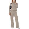 imageSampeel Two Piece Sets for Women Mock Neck Matching Sets Loungewear Fall Clothes Travel Outfits Fashion 2025 XS2XL05grey Khaki