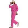 imageSampeel Two Piece Sets for Women Mock Neck Matching Sets Loungewear Fall Clothes Travel Outfits Fashion 2025 XS2XL05hot Pink