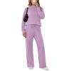 imageSampeel Two Piece Sets for Women Mock Neck Matching Sets Loungewear Fall Clothes Travel Outfits Fashion 2025 XS2XL05purple