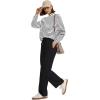 imageSampeel Two Piece Sets for Women Mock Neck Matching Sets Loungewear Fall Clothes Travel Outfits Fashion 2025 XS2XL07black White Striped
