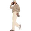 imageSampeel Two Piece Sets for Women Mock Neck Matching Sets Loungewear Fall Clothes Travel Outfits Fashion 2025 XS2XL07brown Beige Striped