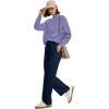 imageSampeel Two Piece Sets for Women Mock Neck Matching Sets Loungewear Fall Clothes Travel Outfits Fashion 2025 XS2XL07purple Blue Striped