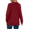 imageSampeel V Neck Long Sleeve Shirts for Women Casual Fall Tops Lightweight Tunic Sweaters Fashion Clothes Loose Fit 2025Burgundy