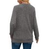 imageSampeel V Neck Long Sleeve Shirts for Women Casual Fall Tops Lightweight Tunic Sweaters Fashion Clothes Loose Fit 2025Dark Grey