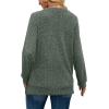 imageSampeel V Neck Long Sleeve Shirts for Women Casual Fall Tops Lightweight Tunic Sweaters Fashion Clothes Loose Fit 2025Green