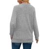 imageSampeel V Neck Long Sleeve Shirts for Women Casual Fall Tops Lightweight Tunic Sweaters Fashion Clothes Loose Fit 2025Grey