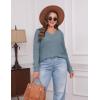 imageSampeel V Neck Long Sleeve Shirts for Women Casual Fall Tops Lightweight Tunic Sweaters Fashion Clothes Loose Fit 2025Turquoise