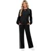 imageSampeel Women 2 Piece Lounge Sets Sweatsuit Fall Outfits Matching Wide Leg pants Set Tracksuit Trendy ClothesBlack