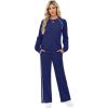 imageSampeel Women 2 Piece Lounge Sets Sweatsuit Fall Outfits Matching Wide Leg pants Set Tracksuit Trendy ClothesDark Blue