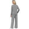 imageSampeel Women 2 Piece Lounge Sets Sweatsuit Fall Outfits Matching Wide Leg pants Set Tracksuit Trendy ClothesGrey
