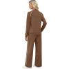 imageSampeel Women 2 Piece Lounge Sets Sweatsuit Fall Outfits Matching Wide Leg pants Set Tracksuit Trendy ClothesKhaki
