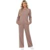 imageSampeel Women 2 Piece Lounge Sets Sweatsuit Fall Outfits Matching Wide Leg pants Set Tracksuit Trendy ClothesPink