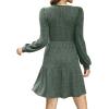 imageSampeel Womens Square Neck Long Sleeve Fall Dresses Casual Babydoll Sweater DressGreen