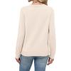 imageSampeel Womens Sweaters Crew Neck Long Sleeve Tops Knit Soft Pullover Sweaters Cozy Dressy Casual Shirts Fashion ClothingApricot
