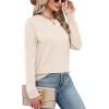 imageSampeel Womens Sweaters Crew Neck Long Sleeve Tops Knit Soft Pullover Sweaters Cozy Dressy Casual Shirts Fashion ClothingApricot
