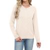 imageSampeel Womens Sweaters Crew Neck Long Sleeve Tops Knit Soft Pullover Sweaters Cozy Dressy Casual Shirts Fashion ClothingApricot