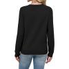imageSampeel Womens Sweaters Crew Neck Long Sleeve Tops Knit Soft Pullover Sweaters Cozy Dressy Casual Shirts Fashion ClothingBlack