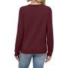 imageSampeel Womens Sweaters Crew Neck Long Sleeve Tops Knit Soft Pullover Sweaters Cozy Dressy Casual Shirts Fashion ClothingBurgundy