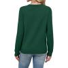 imageSampeel Womens Sweaters Crew Neck Long Sleeve Tops Knit Soft Pullover Sweaters Cozy Dressy Casual Shirts Fashion ClothingGreen