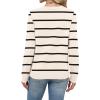 imageSampeel Womens Sweaters Crew Neck Long Sleeve Tops Knit Soft Pullover Sweaters Cozy Dressy Casual Shirts Fashion ClothingStriped Apricot