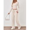 imageTrendy Queen 2 Piece Lounge Sets for Women Fall Outfits 2025 Fashion Two Piece Sweatsuits Business Casual Outfits ClothesBeige
