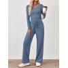 imageTrendy Queen 2 Piece Lounge Sets for Women Fall Outfits 2025 Fashion Two Piece Sweatsuits Business Casual Outfits ClothesDusty Blue