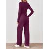 imageTrendy Queen 2 Piece Lounge Sets for Women Fall Outfits 2025 Fashion Two Piece Sweatsuits Business Casual Outfits ClothesWine Purple