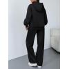 imageTrendy Queen 2 Piece Lounge Sweat Sets Plus Size Fall Fashion Matching Sweatsuits Wide Leg Pants Travel Outfit Winter ClothesBlack