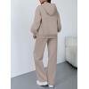 imageTrendy Queen 2 Piece Lounge Sweat Sets Plus Size Fall Fashion Matching Sweatsuits Wide Leg Pants Travel Outfit Winter ClothesCoffeegrey