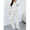 imageTrendy Queen 2 Piece Lounge Sweat Sets Plus Size Fall Fashion Matching Sweatsuits Wide Leg Pants Travel Outfit Winter ClothesGrey