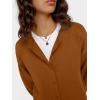 imageTrendy Queen Cropped Cardigan Sweaters for Women Lightweight Crop Knit Y2k Fall Outfits Fashion Clothes 2025Brown