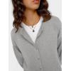 imageTrendy Queen Cropped Cardigan Sweaters for Women Lightweight Crop Knit Y2k Fall Outfits Fashion Clothes 2025Grey Melange