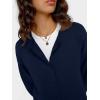 imageTrendy Queen Cropped Cardigan Sweaters for Women Lightweight Crop Knit Y2k Fall Outfits Fashion Clothes 2025Navy