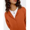 imageTrendy Queen Cropped Cardigan Sweaters for Women Lightweight Crop Knit Y2k Fall Outfits Fashion Clothes 2025Orange