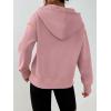 imageTrendy Queen Half Zip Pullover Cropped Hoodies for Women Y2k Cute Sweatshirts Jackets Fall Fashion 2025 Outfits ClothingPink