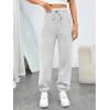 imageTrendy Queen Sweatpants Women Baggy Joggers with Pockets Lounge Comfy Barrel Pants Teens Cute Y2K Sports Fall Clothes 2025Grey