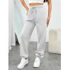 imageTrendy Queen Sweatpants Women Baggy Joggers with Pockets Lounge Comfy Barrel Pants Teens Cute Y2K Sports Fall Clothes 2025Grey