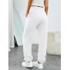 imageTrendy Queen Sweatpants Women Baggy Joggers with Pockets Lounge Comfy Barrel Pants Teens Cute Y2K Sports Fall Clothes 2025White