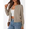 imageTrendy Queen Womens Cardigan Sweaters Lightweight Crew Neck Outfits Fall Fashion 2025 ClothingBrown