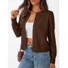 imageTrendy Queen Womens Cardigan Sweaters Lightweight Crew Neck Outfits Fall Fashion 2025 ClothingChocolate Brown