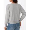 imageTrendy Queen Womens Cardigan Sweaters Lightweight Crew Neck Outfits Fall Fashion 2025 ClothingGrey Melange