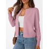 imageTrendy Queen Womens Cardigan Sweaters Lightweight Crew Neck Outfits Fall Fashion 2025 ClothingPink