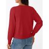 imageTrendy Queen Womens Cardigan Sweaters Lightweight Crew Neck Outfits Fall Fashion 2025 ClothingRed