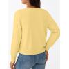 imageTrendy Queen Womens Cardigan Sweaters Lightweight Crew Neck Outfits Fall Fashion 2025 ClothingYellow