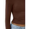 imageTrendy Queen Womens Long Sleeve TShirts Basic Crop Tops 2025 Fall Fashion Outfits Going Out Winter ClothesCocoa