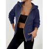 imageTrendy Queen Womens Zip Up Hoodies Fall Fashion Sweatshirt 2025 Clothes Y2K Cropped Jackets Cute Winter OutfitsNavy