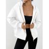 imageTrendy Queen Womens Zip Up Hoodies Fall Fashion Sweatshirt 2025 Clothes Y2K Cropped Jackets Cute Winter OutfitsWhite